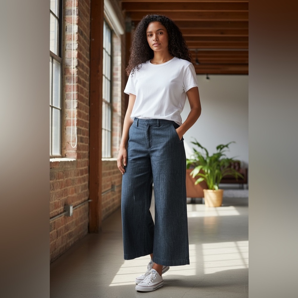 Merona Dark Blue Wide Leg Jeans